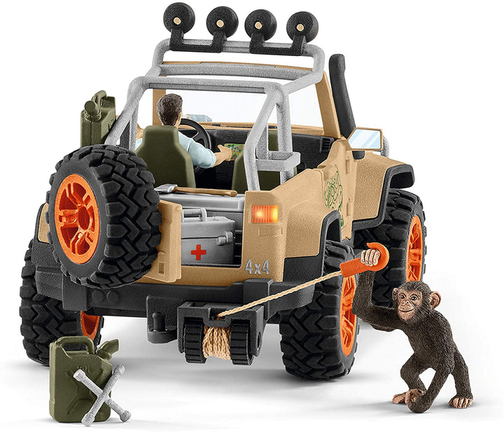 Schleich Wild Life 42410 4x4 voertuig met lier