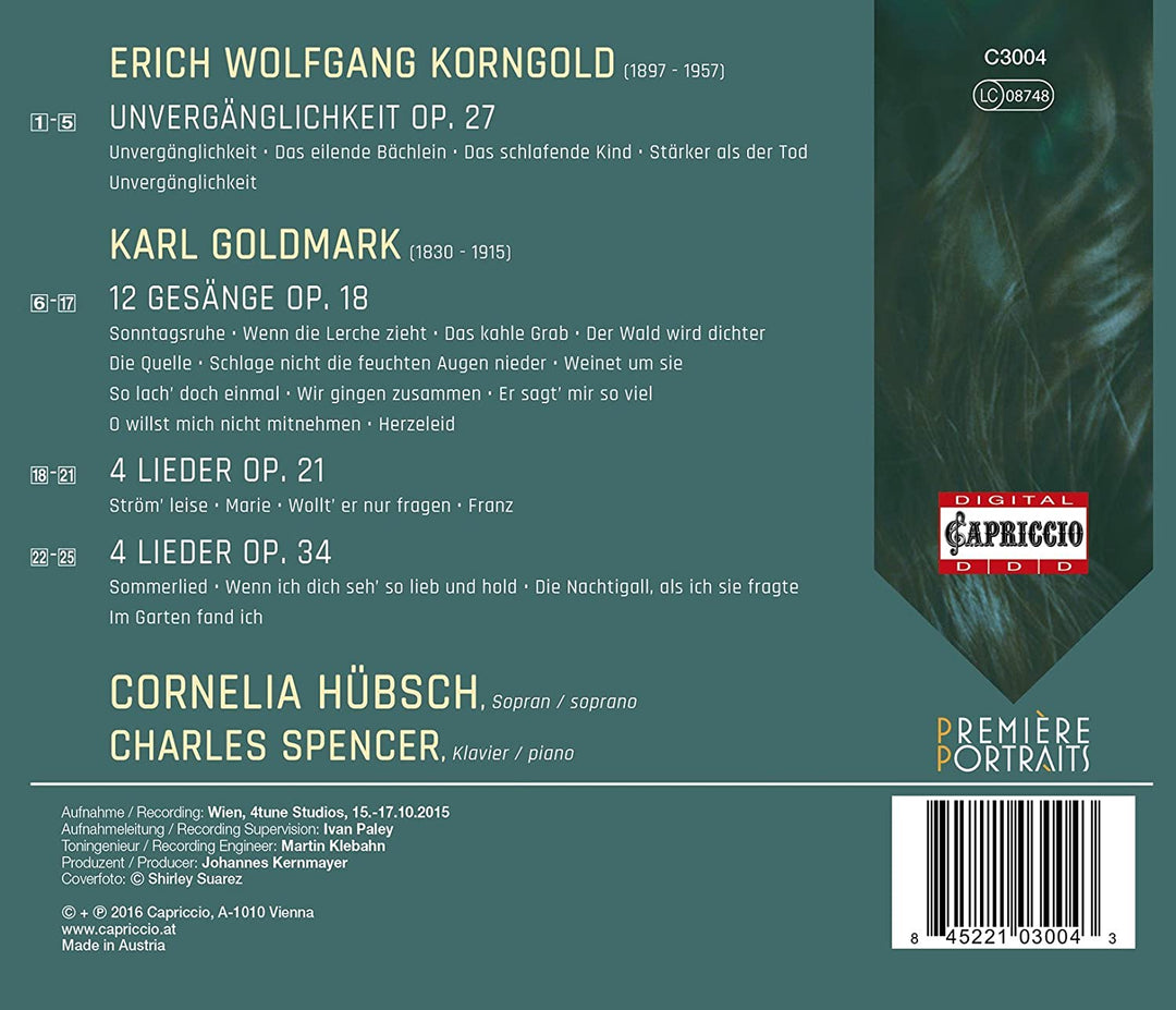 Cornelia Hubsh [Cornelia Hübsch; Charles Spencer] [Capriccio: C3004] [Audio CD]