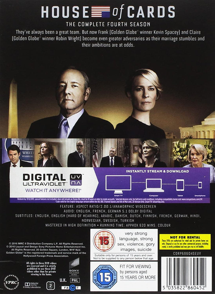 House of Cards - Season 4 [DVD] [2016]