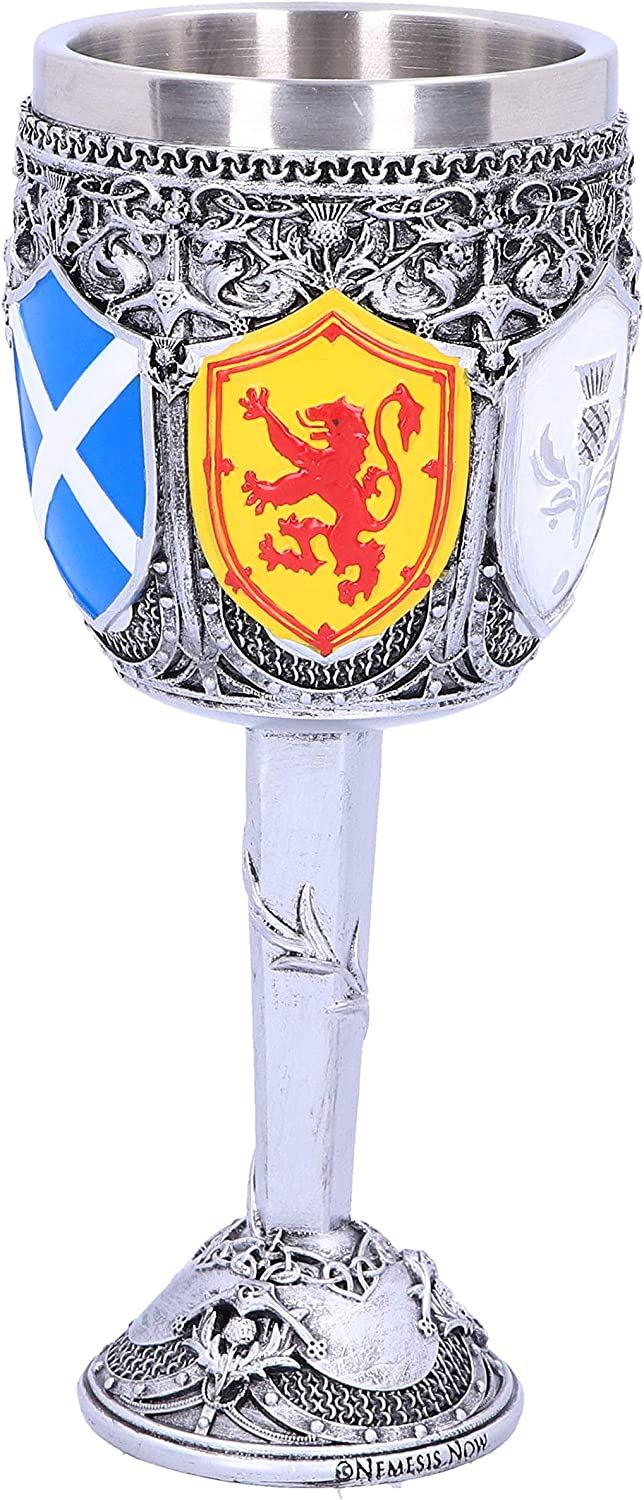 Nemesis Now B4697P9 Goblet of The Brave Scottish Shield Chalice 17cm, Resin w. S