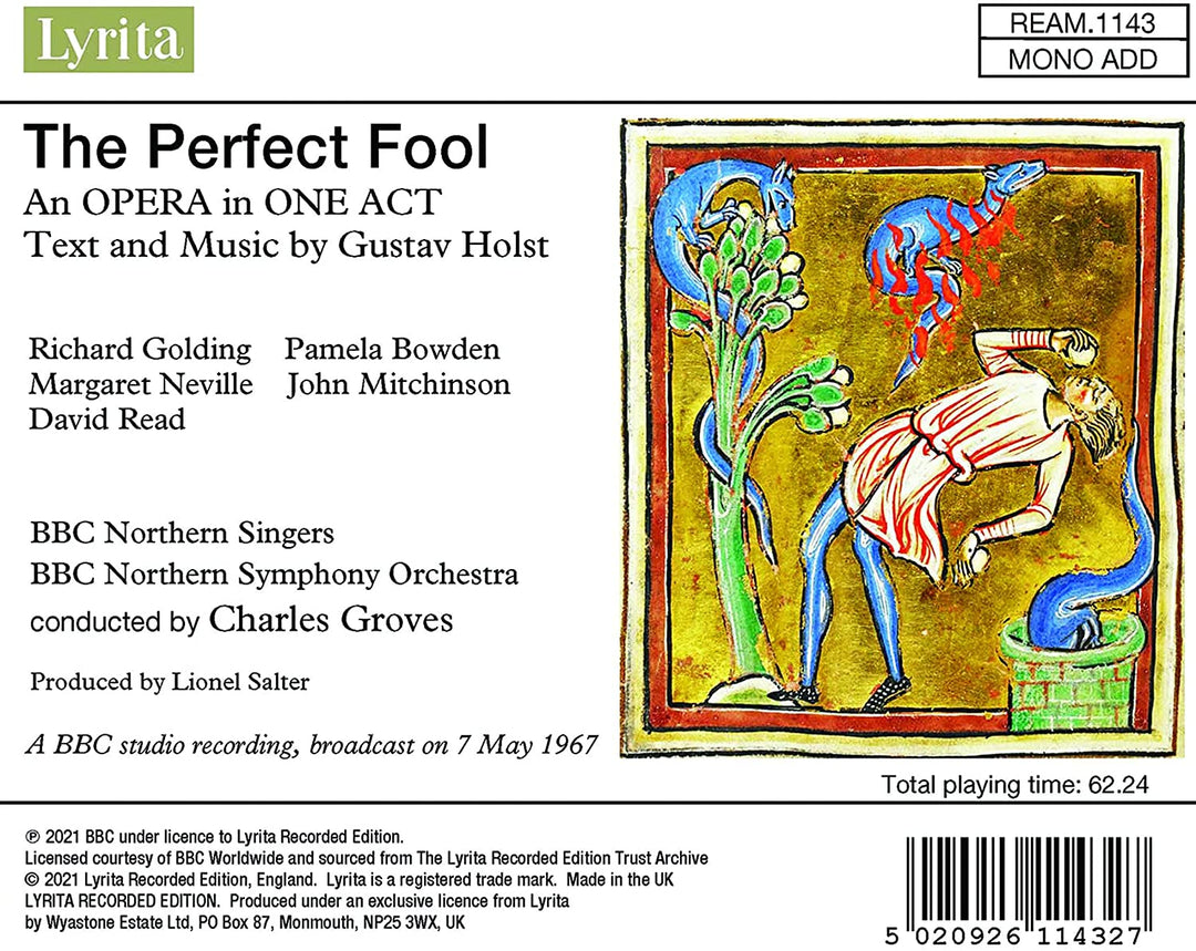 Holst: The Perfect Fool - Opera In One Act [Audio CD]