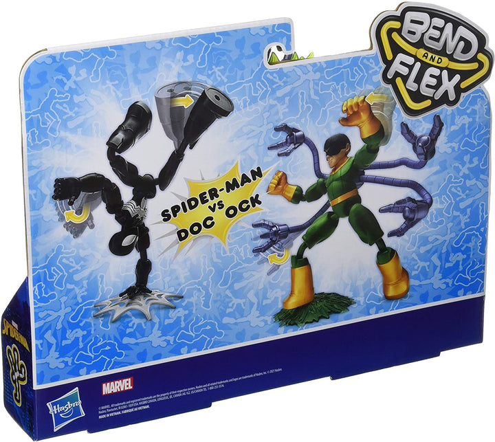 Marvel Spider-Man Bend and Flex Black Suit Spider-Man Vs Doc Ock Action Figures