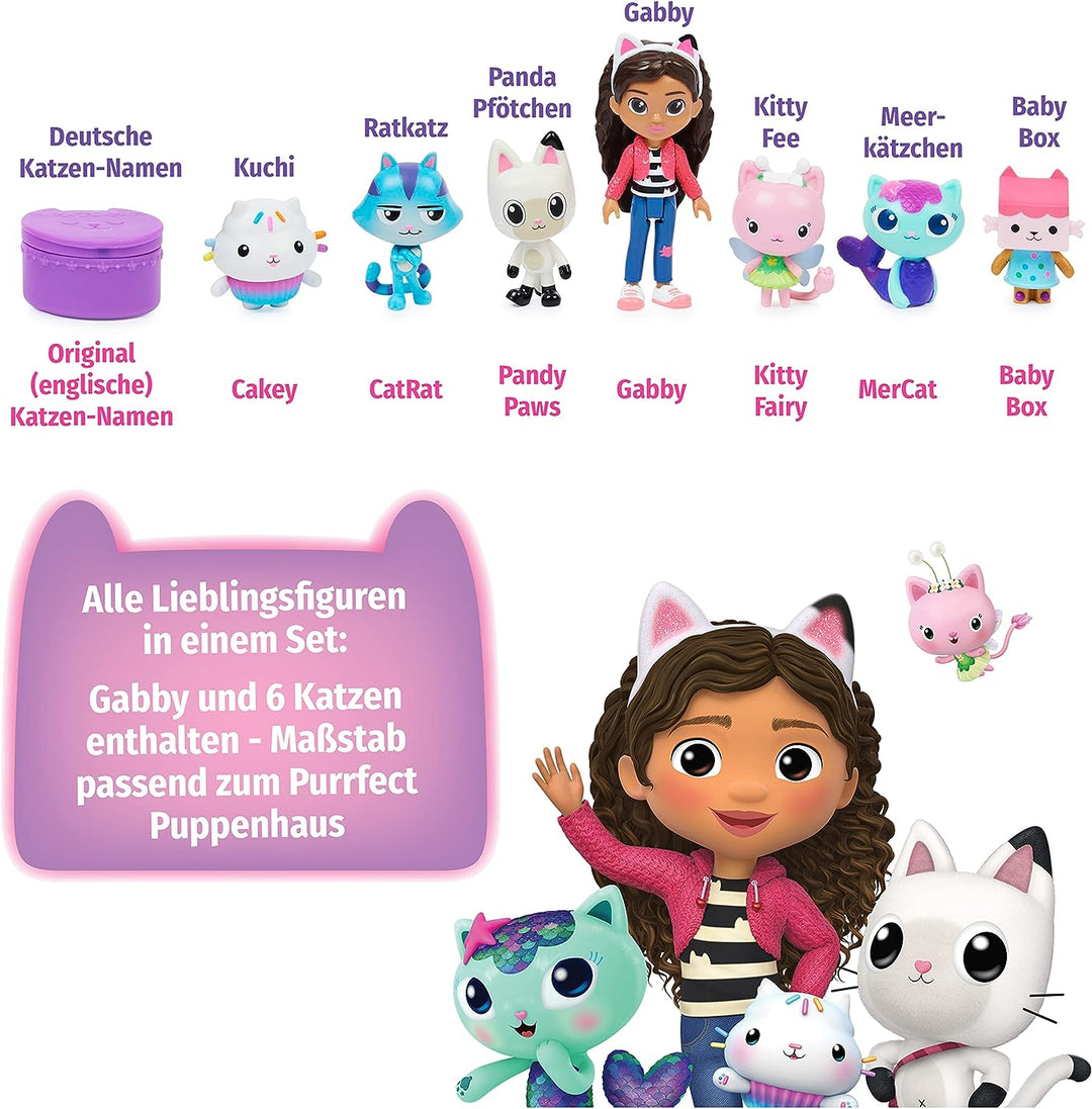 Gabby’s Dollhouse, Deluxe Figure Gift Set with 7 Toy Figures and Surprise Accessory