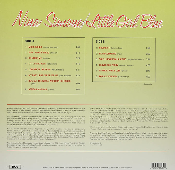 Nina Simone - Little Girl Blue (Transparent [VInyl]