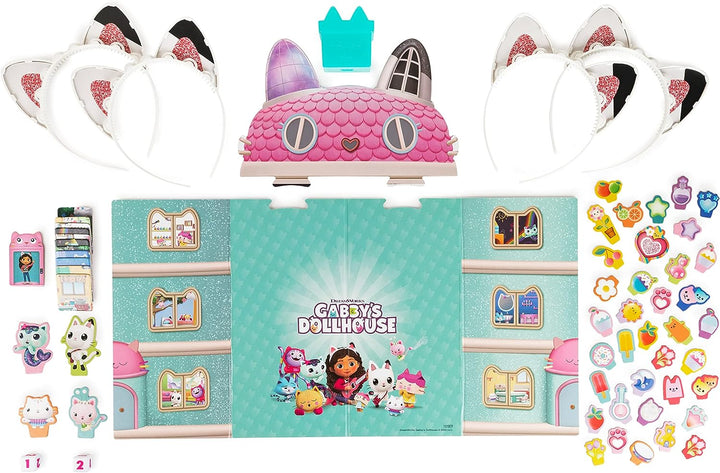 Gabby’s Dollhouse, Meow-mazing Board Game Based on the DreamWorks Netflix Show with 4 Kitty Headbands