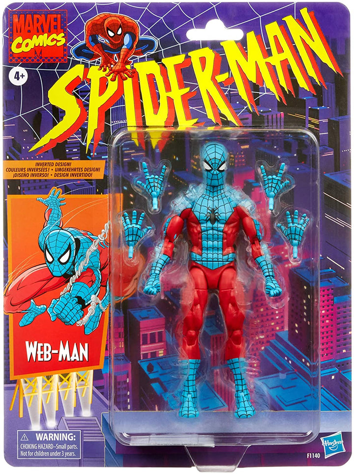 Hasbro Marvel Legends Series 15-cm Scale Action Figure Toy Web-Man Premium Design, 1 Figure, and 4 Accessories