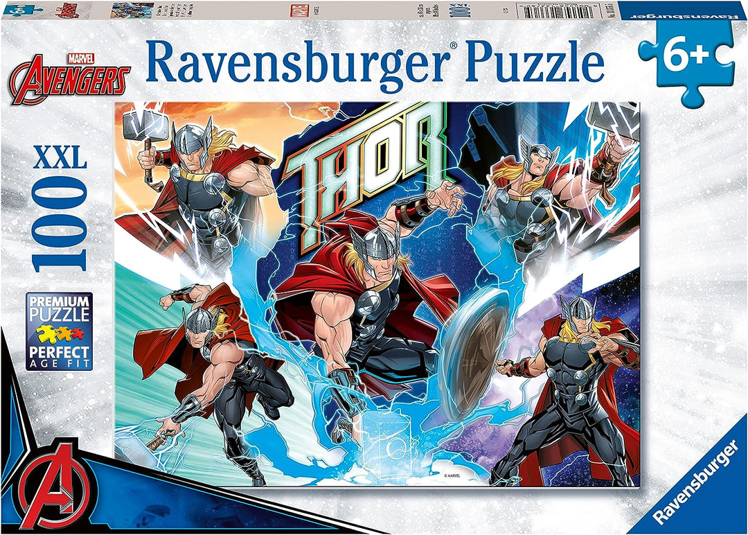 Ravensburger Marvel Thor Toys - 100 Piece Jigsaw Puzzle for Kids