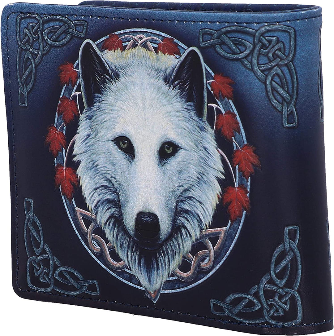 Nemesis Now Lisa Parker Guardian of The Fall White Autumn Wolf Wallet, Polyureth