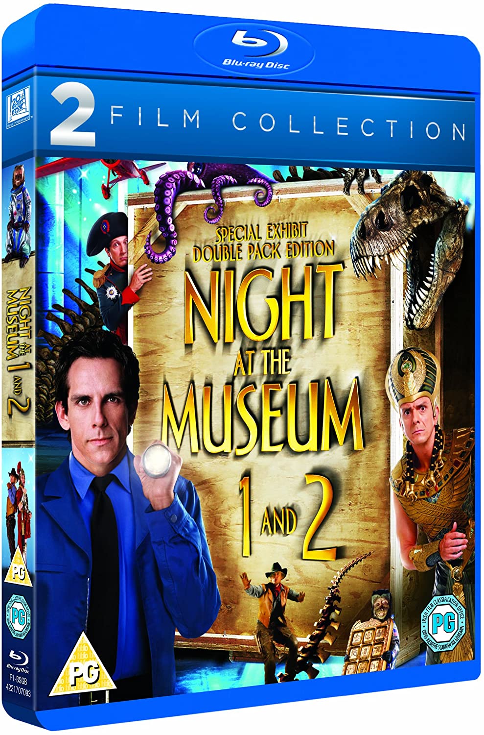 Night at the Museum / Night at the Museum 2 Double Pack [2006] [Region Free] - Family/Comedy [BLu-ray]