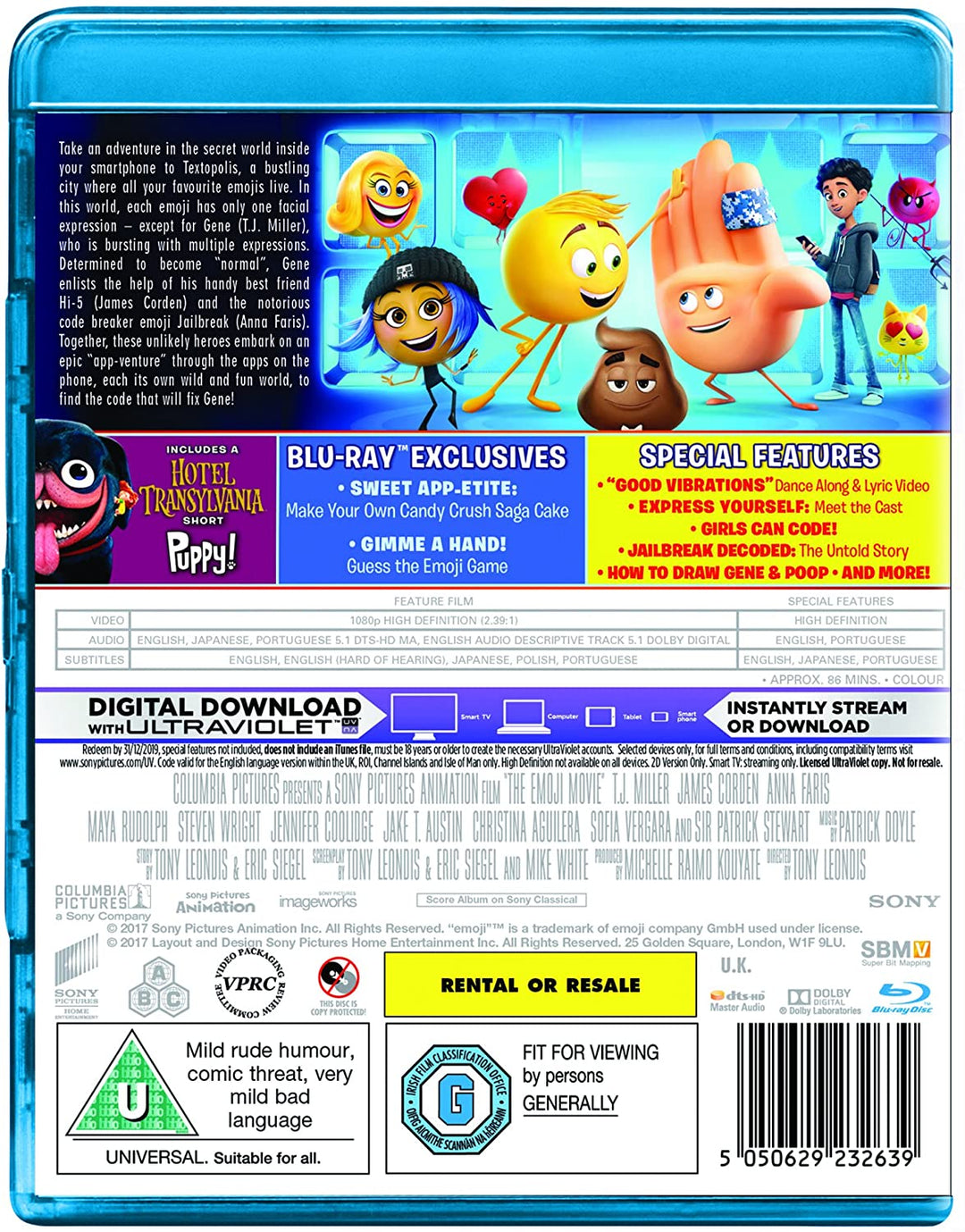 The Emoji Movie [Blu-ray] [2017] [Region Free]