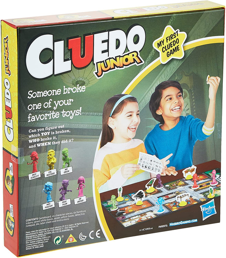 Clue Junior Board Game for Kids Ages 5 and Up, Case of the Broken Toy, Classic Mystery Game for 2-6 Players