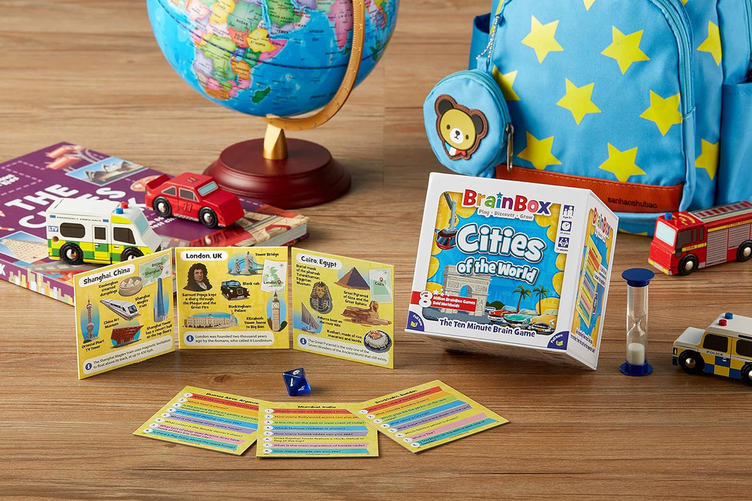 Brainbox Cities (Refresh 2022) | Card Game | Ages 8+ | 1+ Players | 10 Minutes P