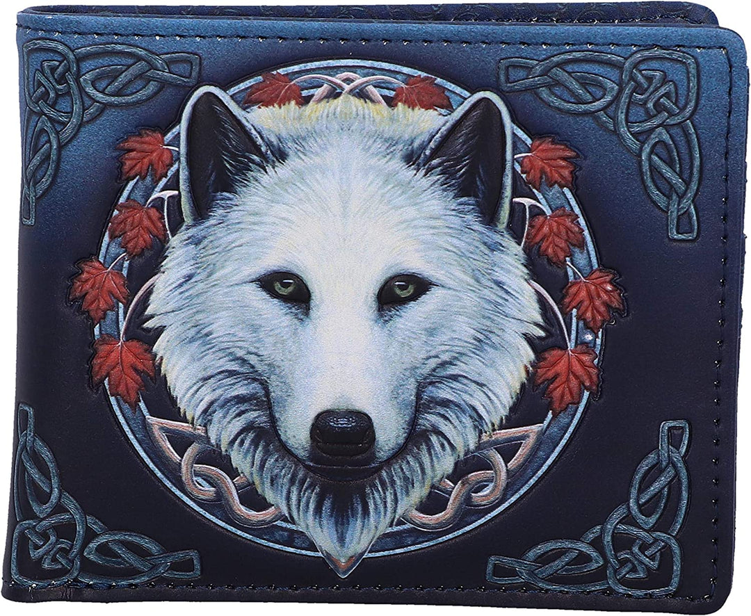 Nemesis Now Lisa Parker Guardian of The Fall White Autumn Wolf Wallet, Polyureth