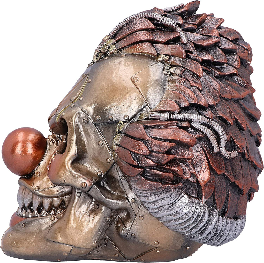 Nemesis Now Mechanical Laughter Horror Steampunk Clown Skull Ornament, Bronze, 1