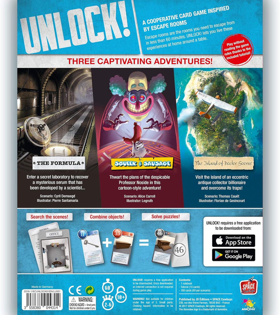 Space Cowboys ASMSCUNLOCK01EN Unlock Board Game