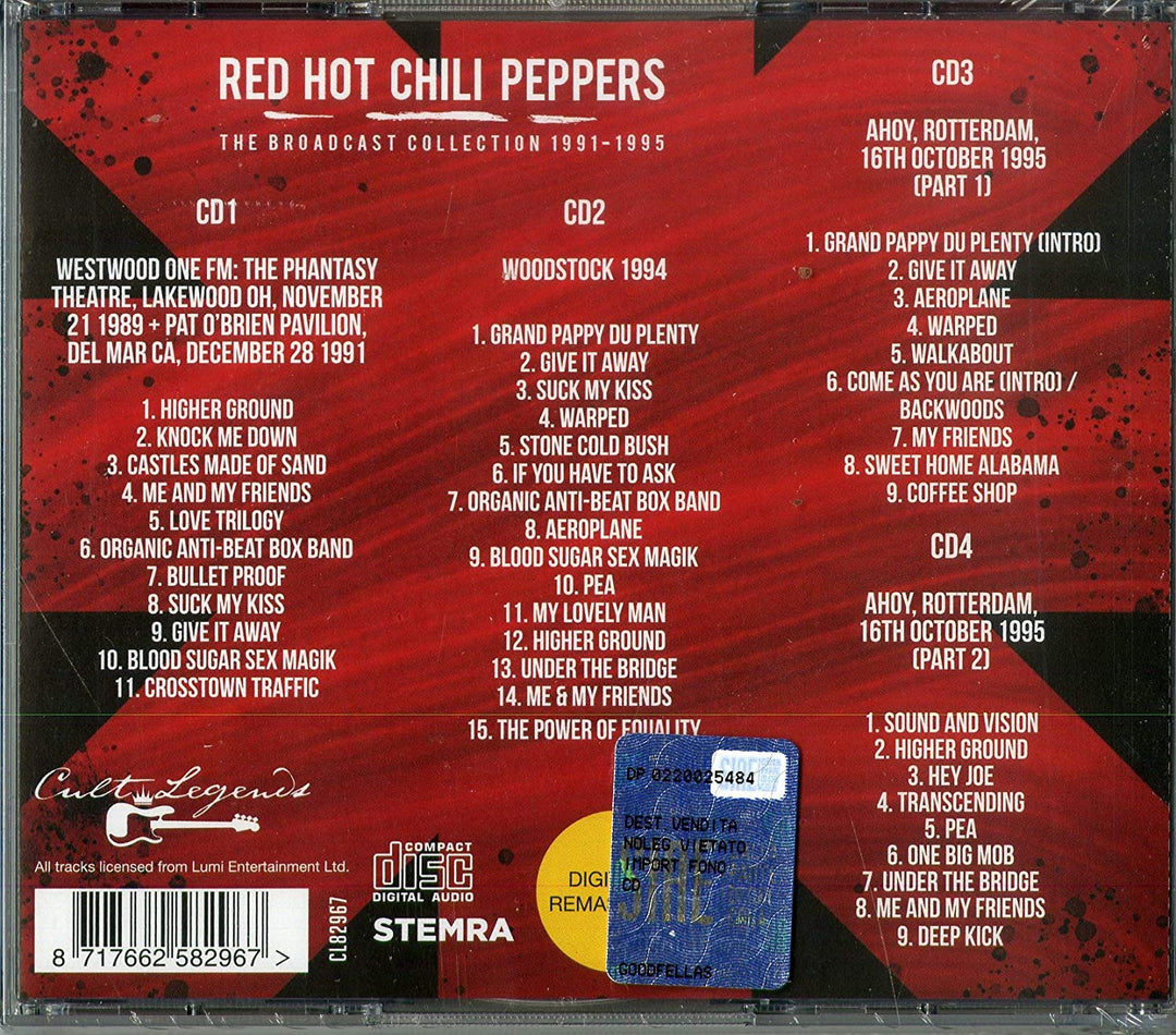 Red Hot Chili Peppers – Broadcast Collection 1991–1995) (Box 4 CD) [Audio-CD]