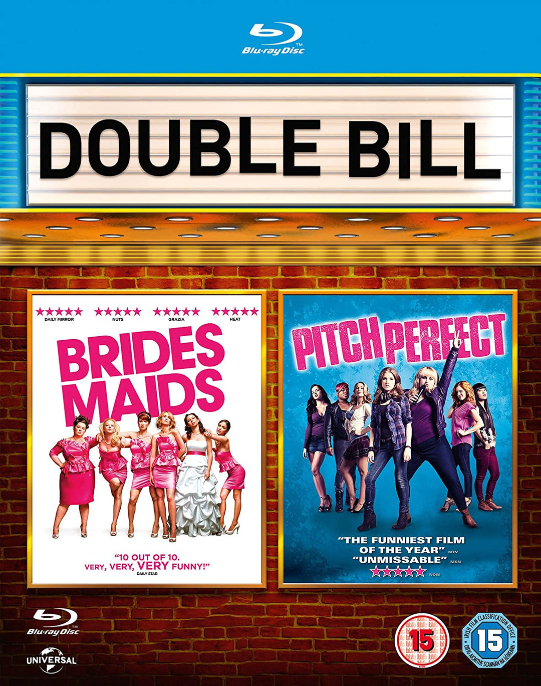 Bridesmaids / Pitch Perfect (Double Pack) [Region Free] - Comedy/Romance [BLu-ray]