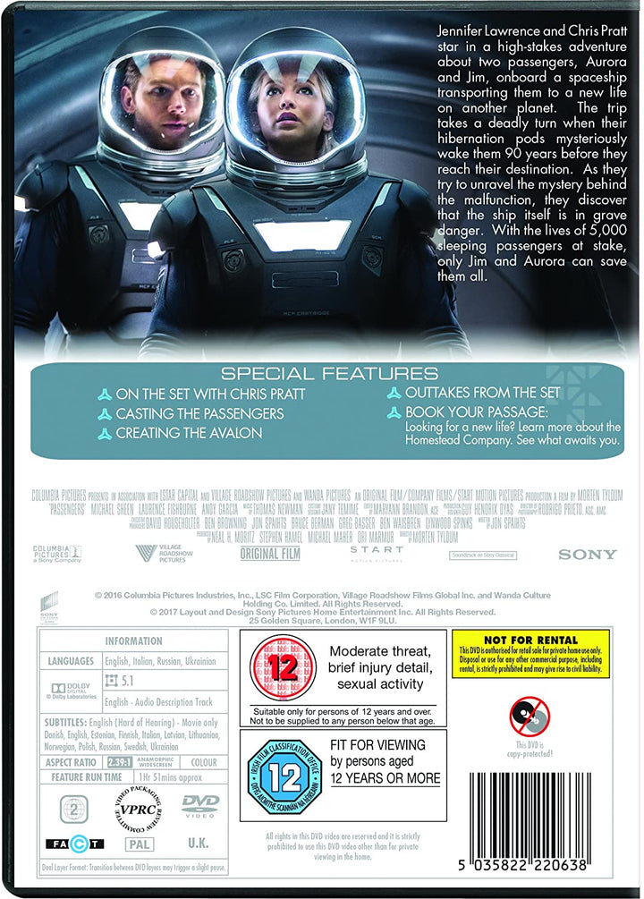 Passengers [DVD] [2017]