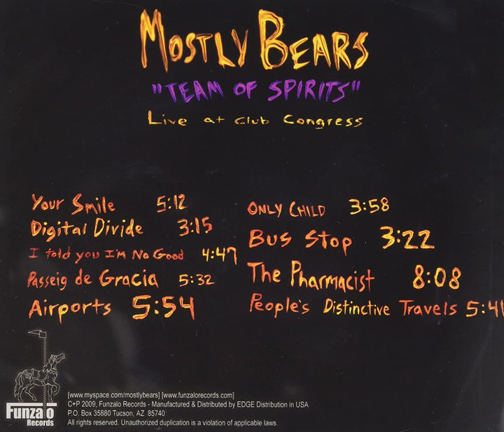 Mostly Bears - Team Of Spirits [Audio CD]