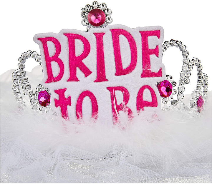 Smiffys Hen Party Kit with Bride To Be Tiara with Veil L-Plate Badge and Wand