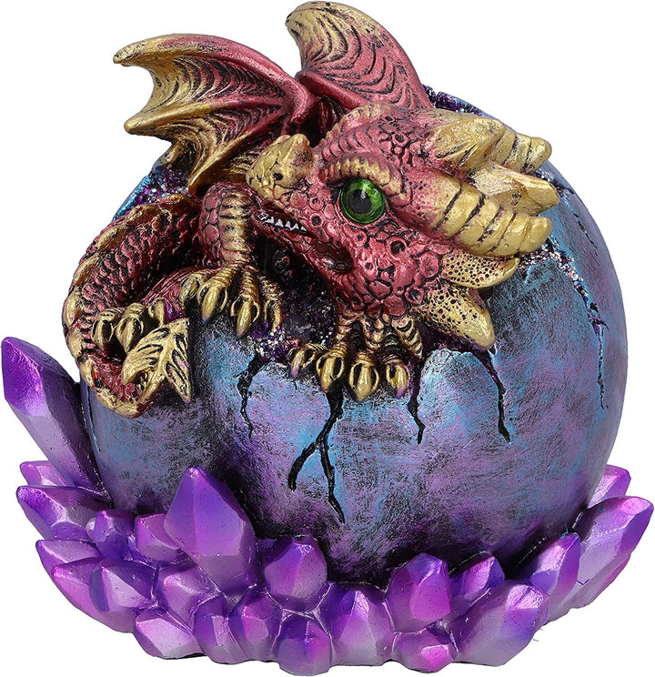 Crimson Hatchling Glow Dragon Red Dragonling Crystal Figurine