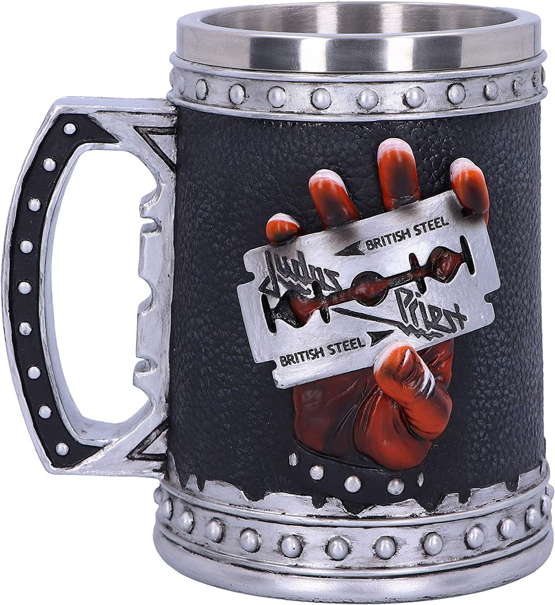 Nemesis Now B4895P9 Judas Priest British Steel Album Tankard Mug, Black, One Siz