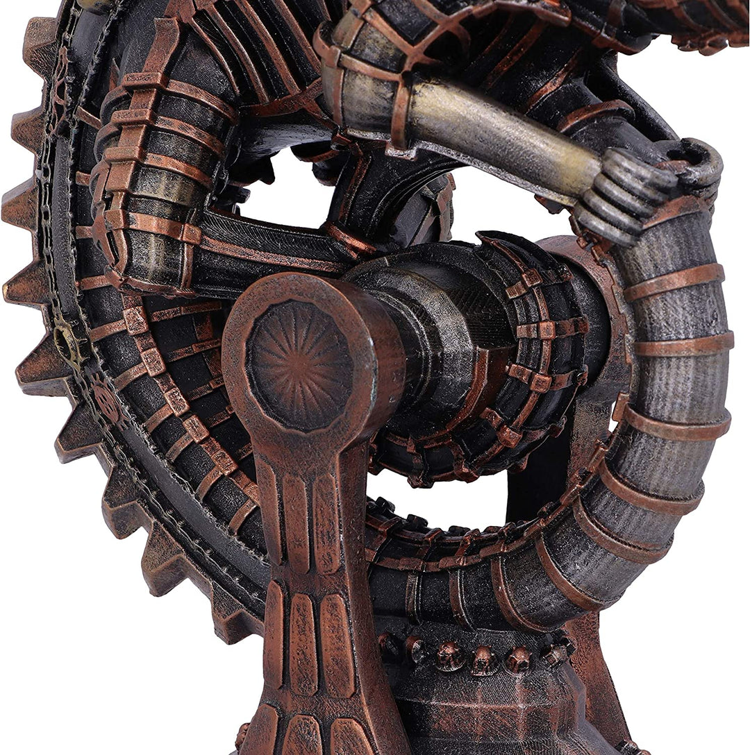 Mechanische Chamäleon-Steampunk-Eidechsenfigur aus Bronze