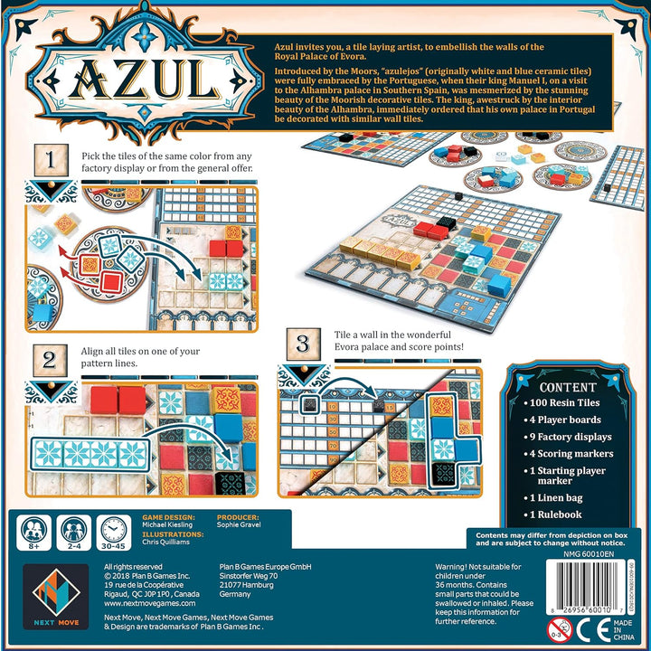 Plan B Games UNBOX Now | Azul | Board Game | Ages 8+ | 2 to 4 Players | 30 to 45 Minutes Playing Time