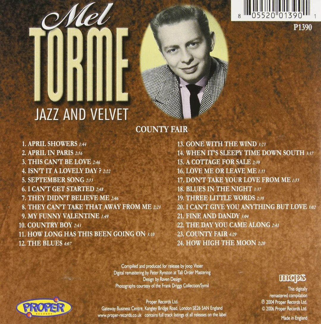 Mel Torme  - Jazz and Velvet [Audio CD]