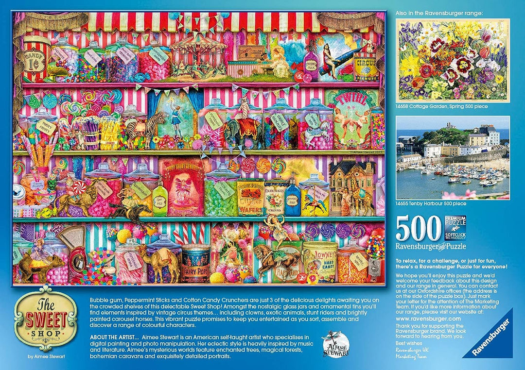 Ravensburger The Sweet Shop 500 Piece Jigsaw Puzzle for Adults and Kids Age 10 and Up