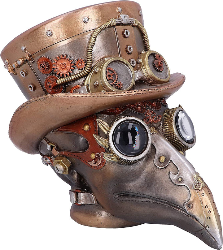 Nemesis Now Steampunk Beaky Automaton Apothecary Plague Doctor Bust Figurine, Br