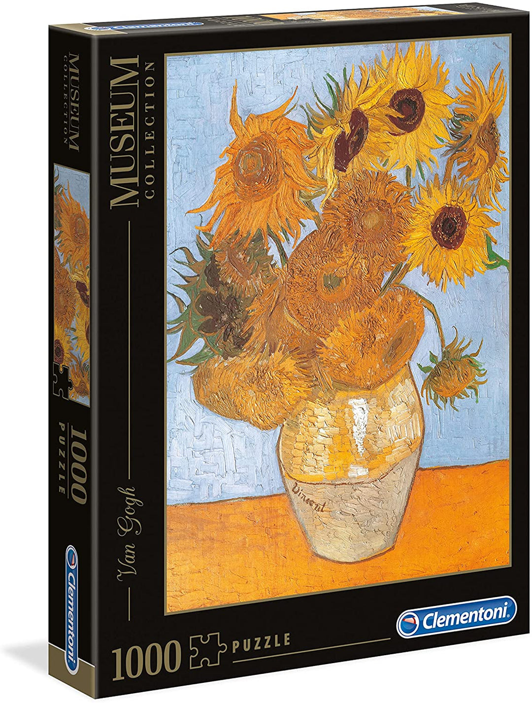 Clementoni 31438 Museumcollectie puzzel voor volwassenen en kinderen Van Gogh Zonnebloemen 1000 stukjes