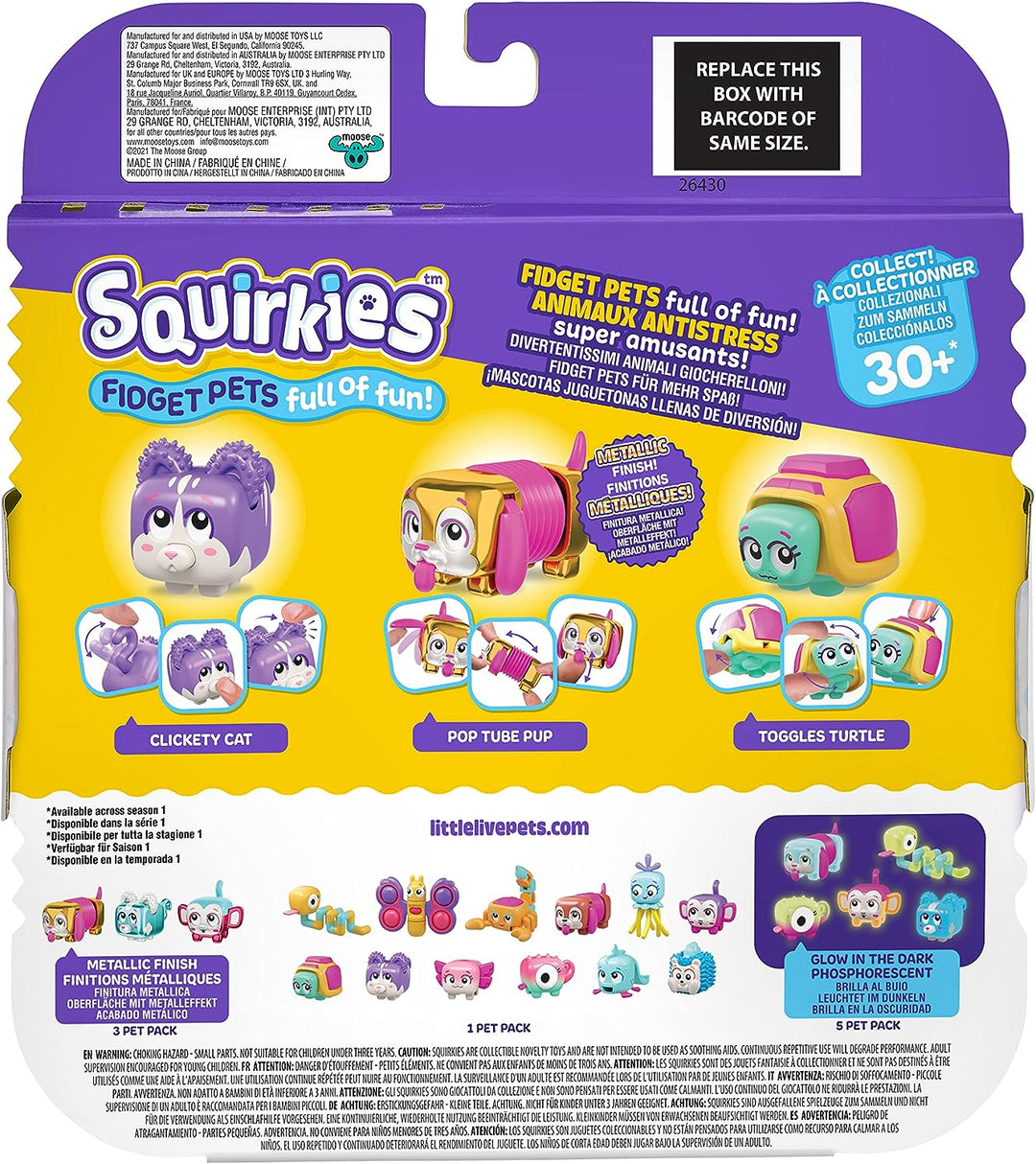 Little Live Pets - Squirkies | Interactive Fidget Toys, Fidget Feature, Click, Flick, Tangle, Pop, 30+ to collect, Multiple Fidget Points