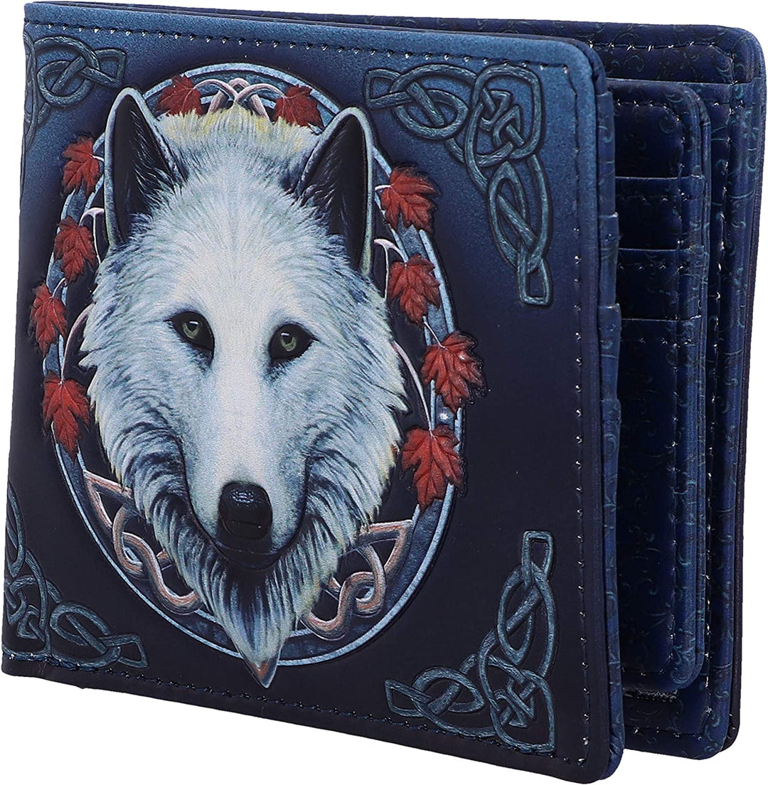 Nemesis Now Lisa Parker Guardian of The Fall White Autumn Wolf Wallet, Polyureth