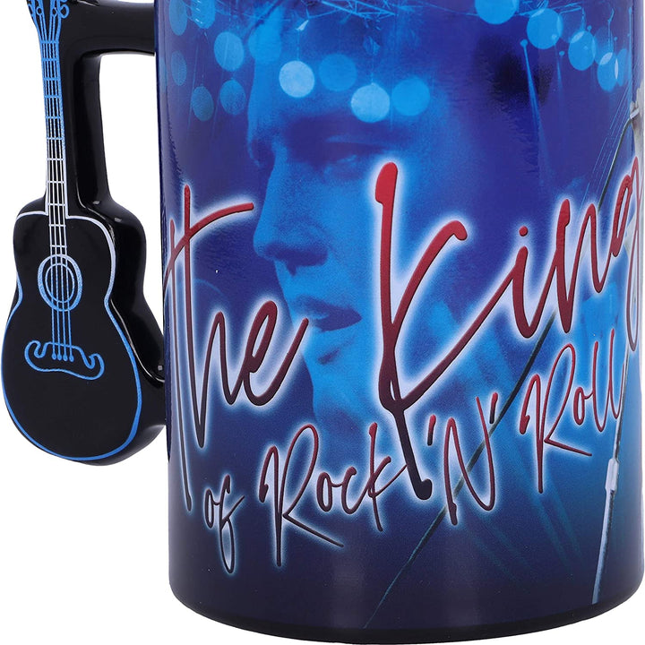 Nemesis Now Elvis The King of Rock and Roll, blaue Tasse, 473 ml, 1 Stück (1 Stück)