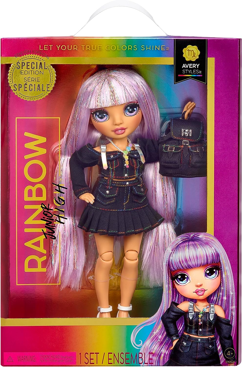 Rainbow High Jr High Special Edition Avery Styles Doll Rainbow