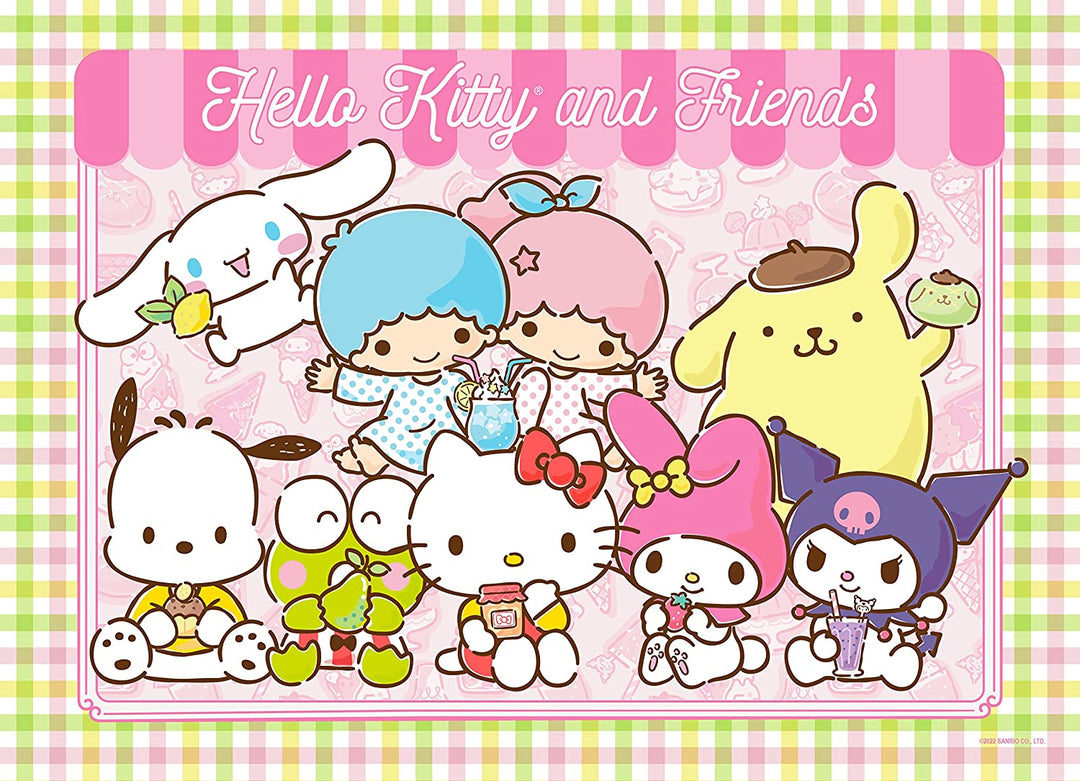 Hello Kitty® and Friends My Favorite Flavor 1000 Piece Jigsaw Puzzle | Collectible Puzzle Artwork Featuring Hello Kitty, Cinnamoroll, Keroppi | Officially-Licensed Hello Kitty Puzzle & Merchandise