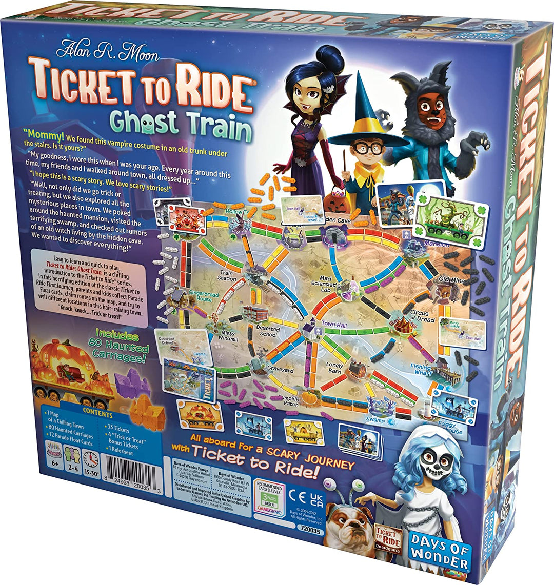 Days of Wonder Ticket to Ride – Geisterzug (erste Fahrt), Brettspiel, ab 6 Jahren