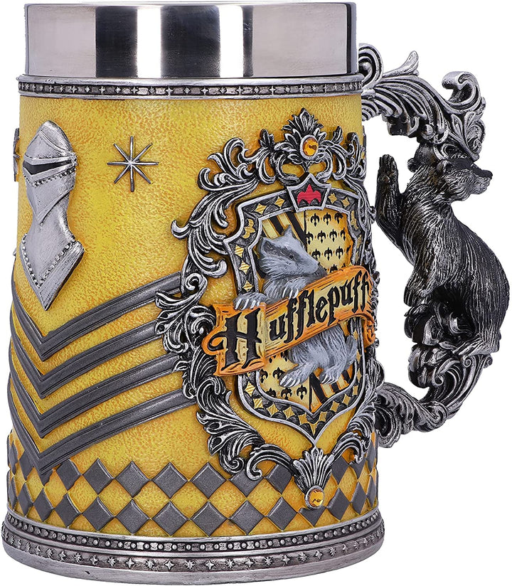 Nemesis Now Officially Licensed Harry Potter Hufflepuff Hogwarts House Collectible Tankard Yellow 15.5cm