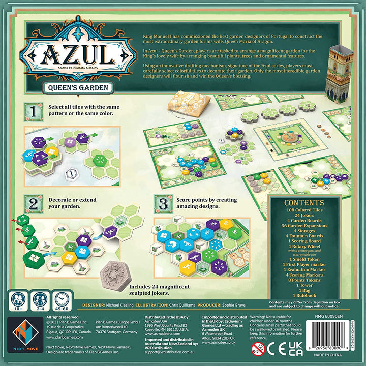 Plan B Games | Azul Queen's Garden | Board Game | Ages 8+ | 2 to 4 Players | 45 to 60 Minutes Playing Time