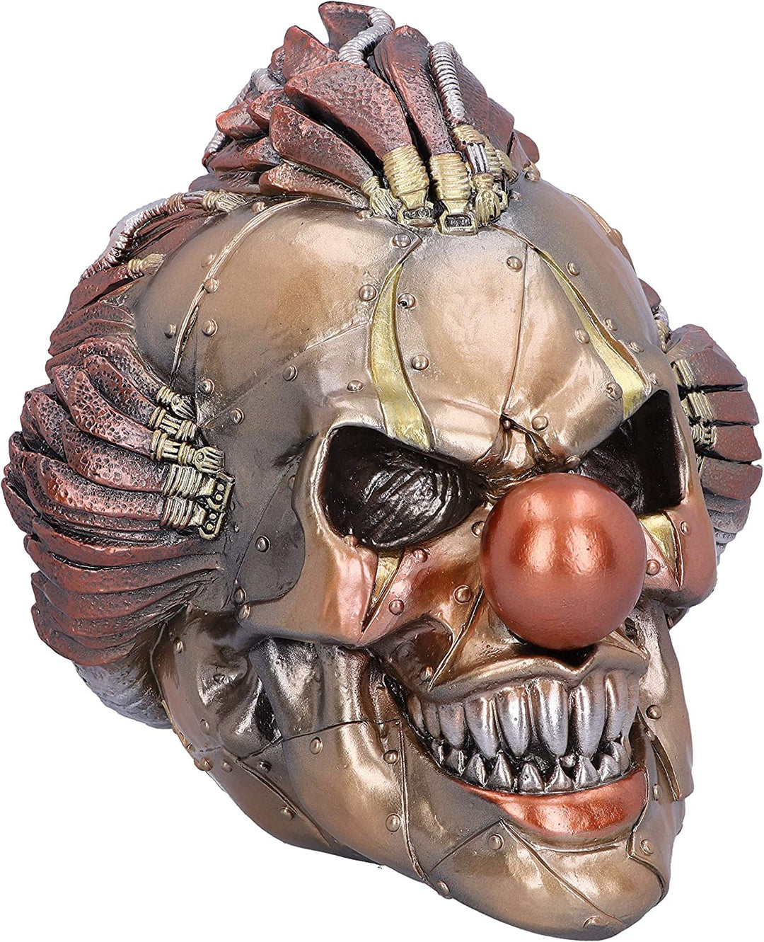 Nemesis Now Mechanical Laughter Horror Steampunk Clown Skull Ornament, Bronze, 1