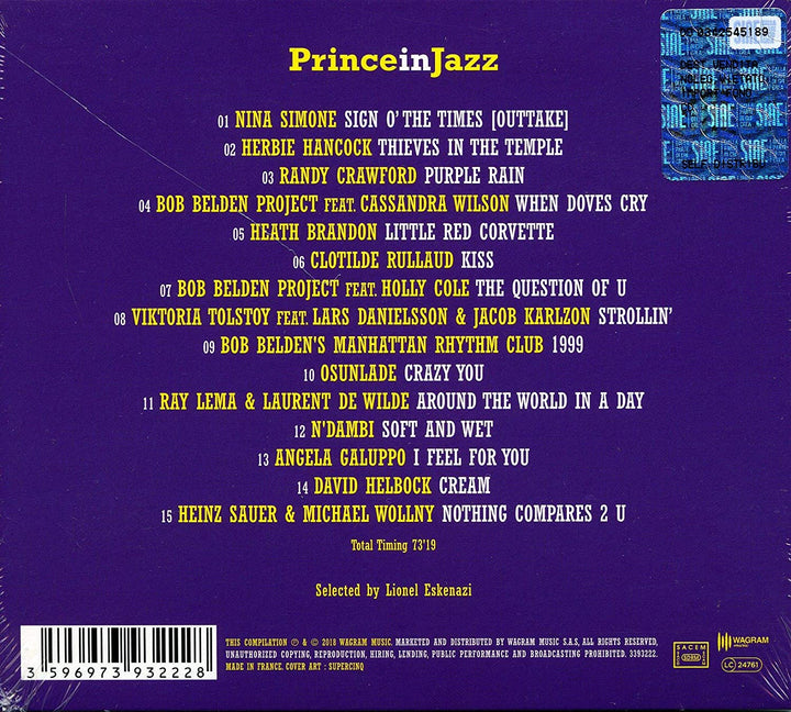 PRINCE IN JAZZ A JAZZ TRIBUTE TO PRINCE [Audio CD]