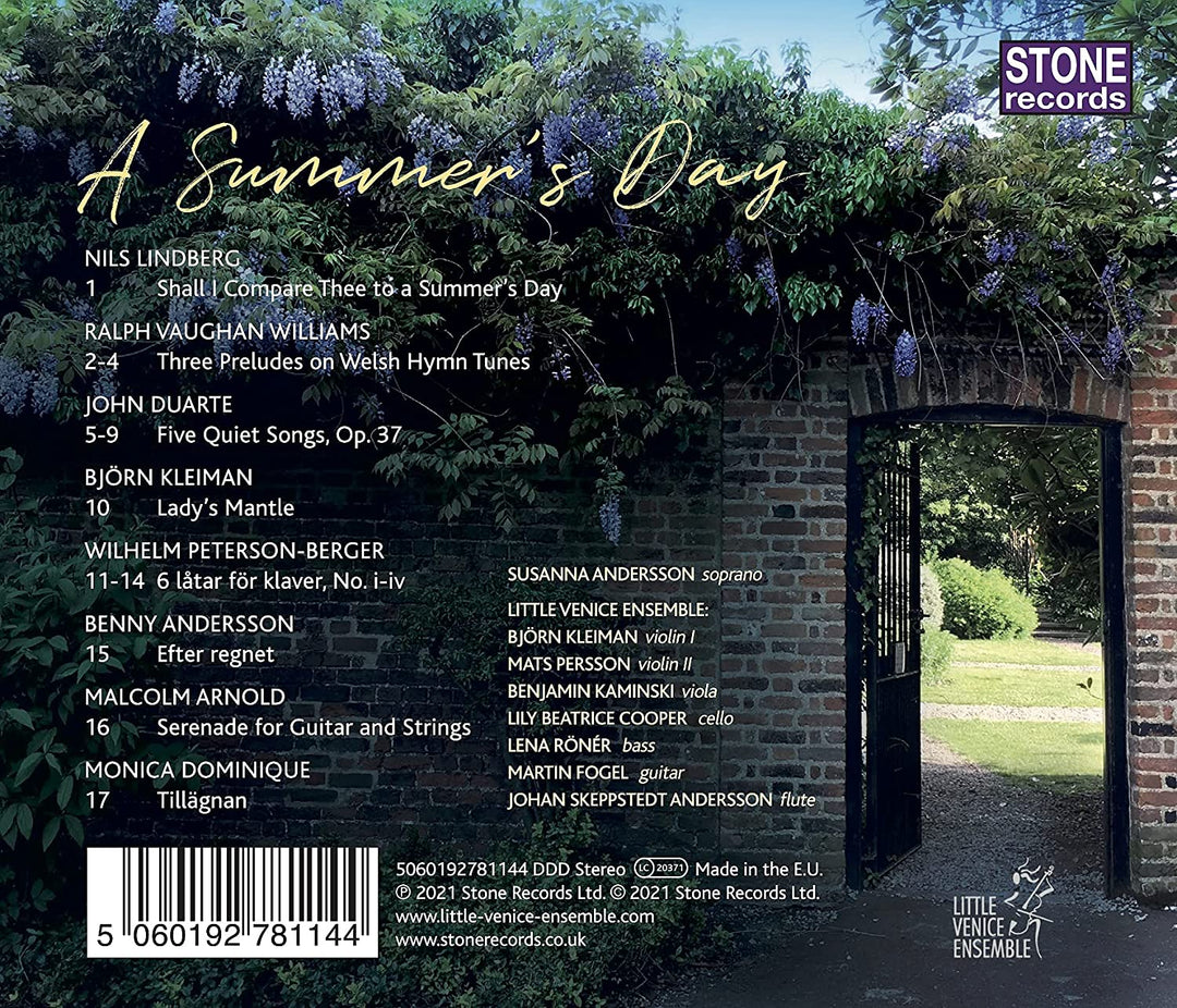 Susanna Andersson - A Summers Day [Susanna Andersson; Little Venice Ensemble] [Stone Records: 5060192781144] - [Audio CD]