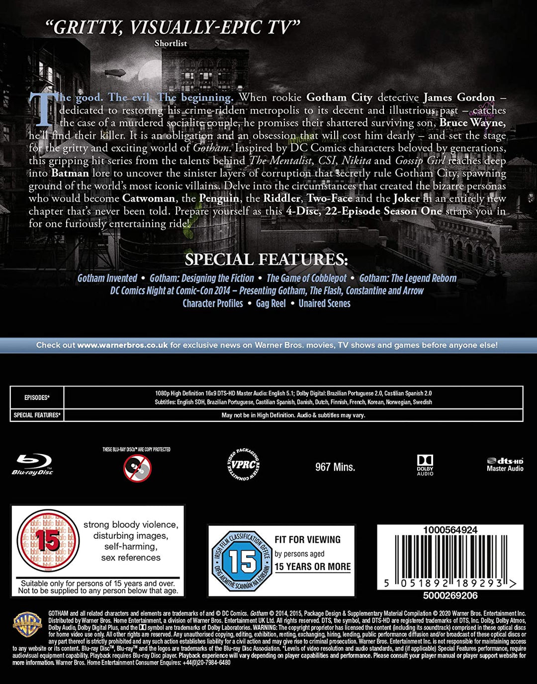 Gotham - Season 1 [Blu-ray] [2014] [Region Free]