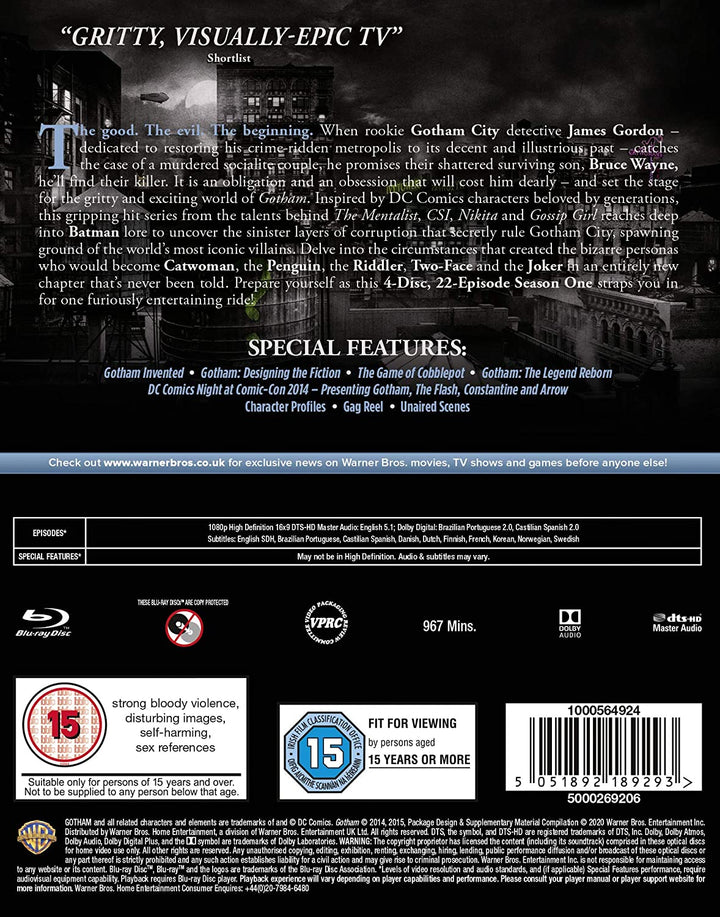 Gotham - Season 1 [Blu-ray] [2014] [Region Free]