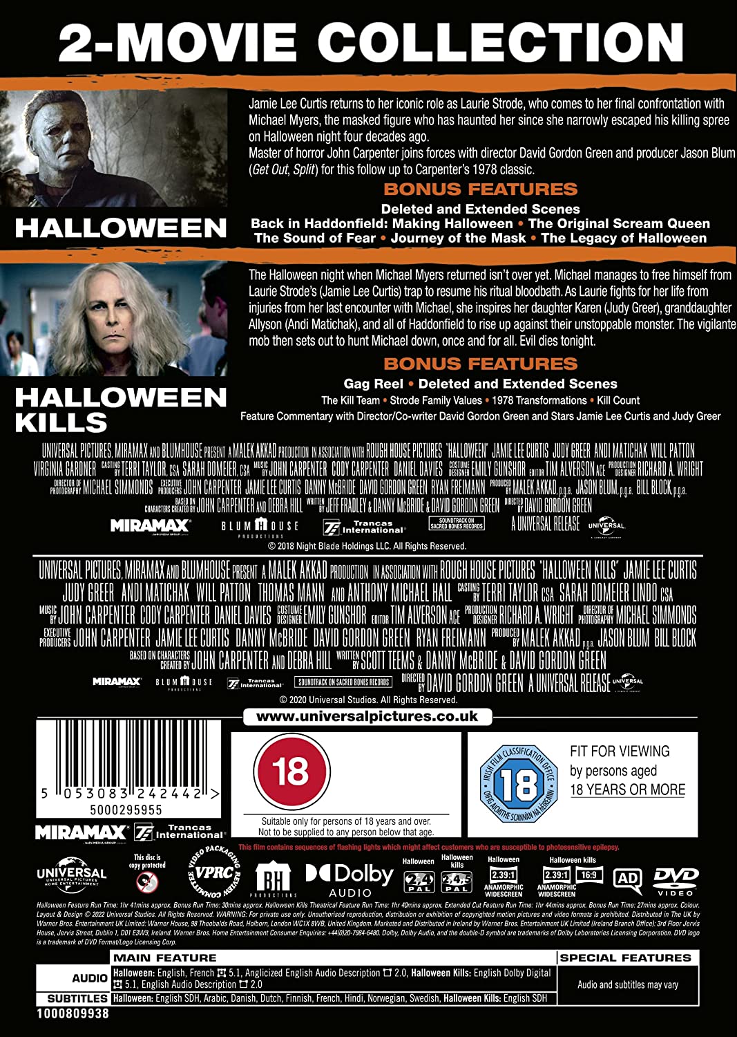 Halloween Kills Boxset [2021] - Horror [DVD]