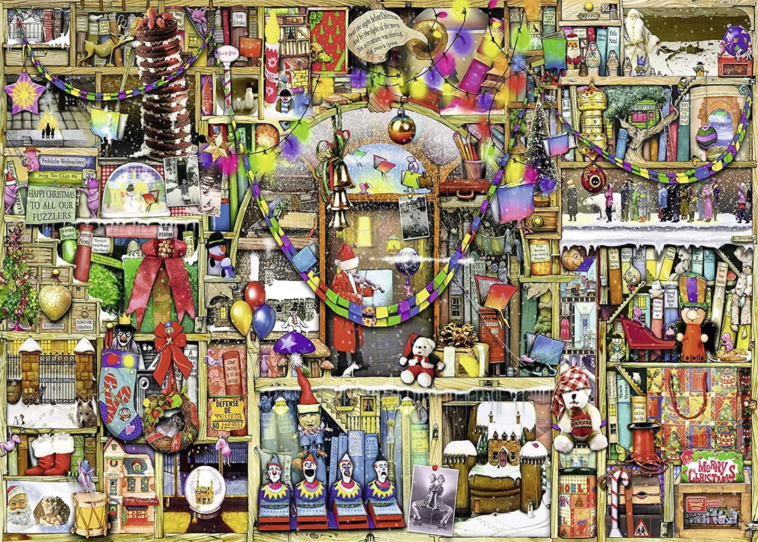 Ravensburger Curious Cupboards No. 4 The Christmas Cupboard Jigsaw Puzzles 1000 Pieces for Adults and Kids Age 12 Years Up