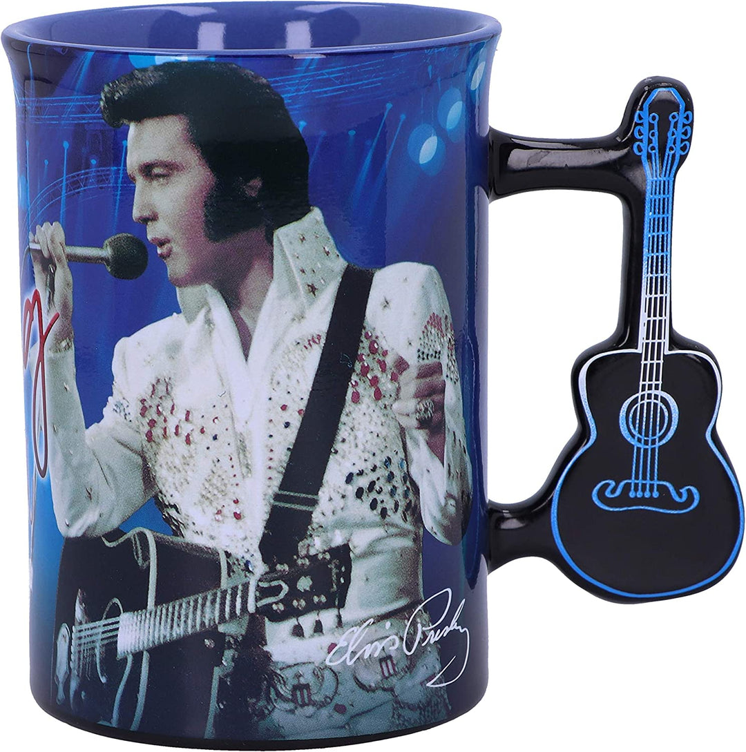 Nemesis Now Elvis The King of Rock and Roll, blaue Tasse, 473 ml, 1 Stück (1 Stück)