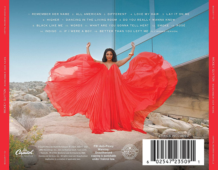 Mickey Guyton - Remember Her Name [Audio CD]