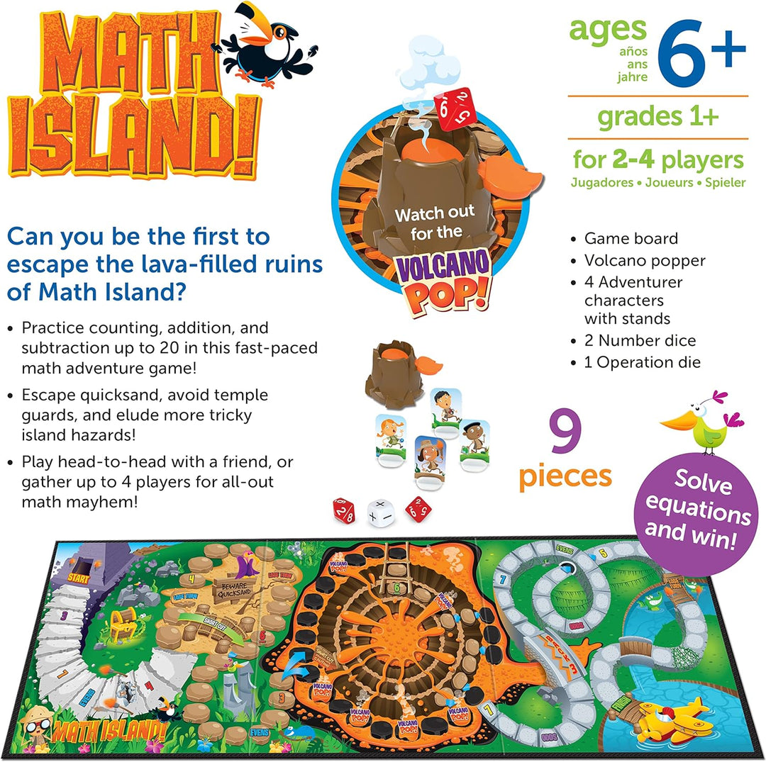 Learning Resources Maths Island Addition & Subtraction Game, Educational Games,